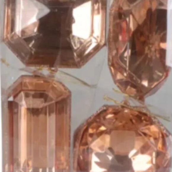 4 Piece Set Jewel Ornament Set Acrylic Gems Christmas Decor Choose Color - Picture 14 of 16